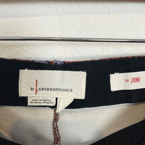 Anthropologie Jonie Purple Brown Printed Knit Flared Pants Women's Size Small - Picture 6 of 7